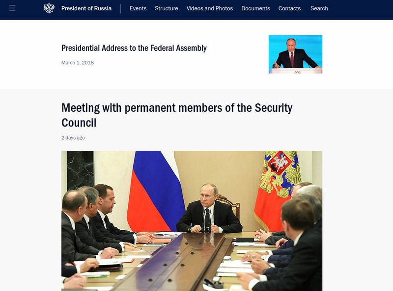 The Official Site of the President of Russia Website The Official Site of the President of Russia Website