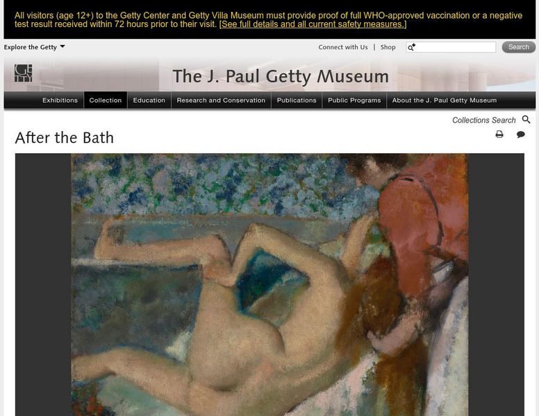 J. Paul Getty Museum: After the Bath, Degas Graphic J. Paul Getty Museum: After the Bath, Degas Graphic