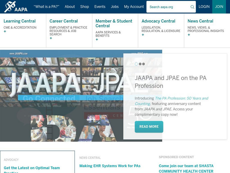 American Academy of Physician Assistants Website American Academy of Physician Assistants Website