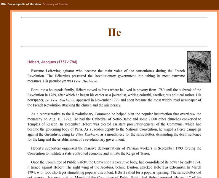 Marxists.org: Georg Wilhelm Friedrich Hegel Website