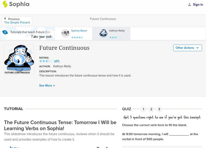 Sophia: Future Continuous PPT Sophia: Future Continuous PPT