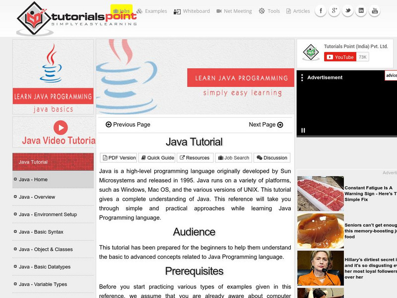 Tutorials Point: Learn Java Programming eBook Tutorials Point: Learn Java Programming eBook