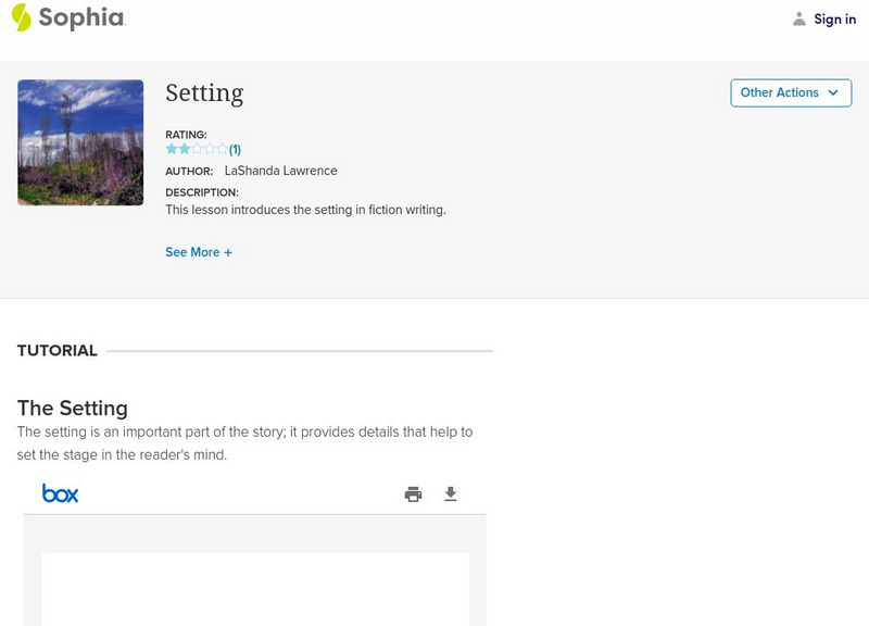 Sophia: Setting PPT Sophia: Setting PPT