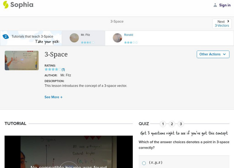 Sophia: 3 Space: Lesson 4 Instructional Video