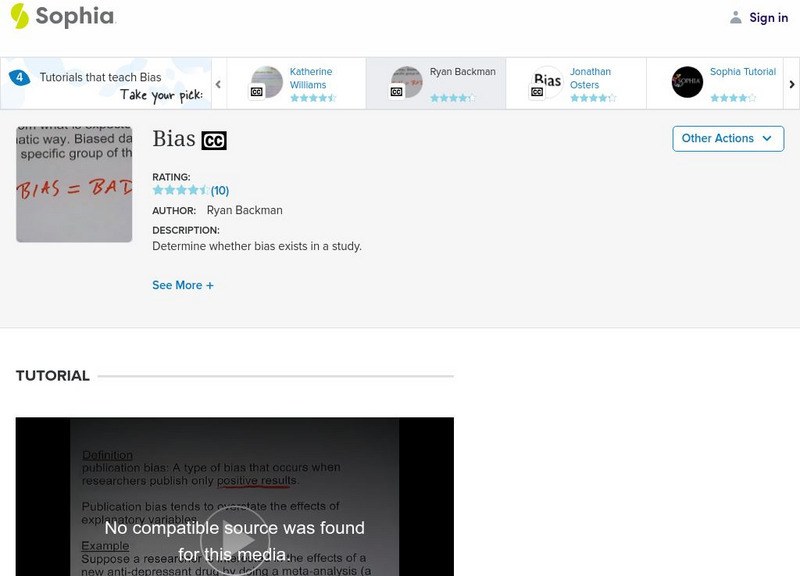 Sophia: Bias: Lesson 2 Instructional Video Sophia: Bias: Lesson 2 Instructional Video