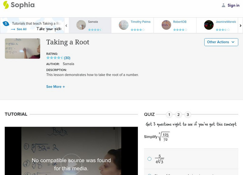 Sophia: Taking a Root: Lesson 10 Instructional Video Sophia: Taking a Root: Lesson 10 Instructional Video