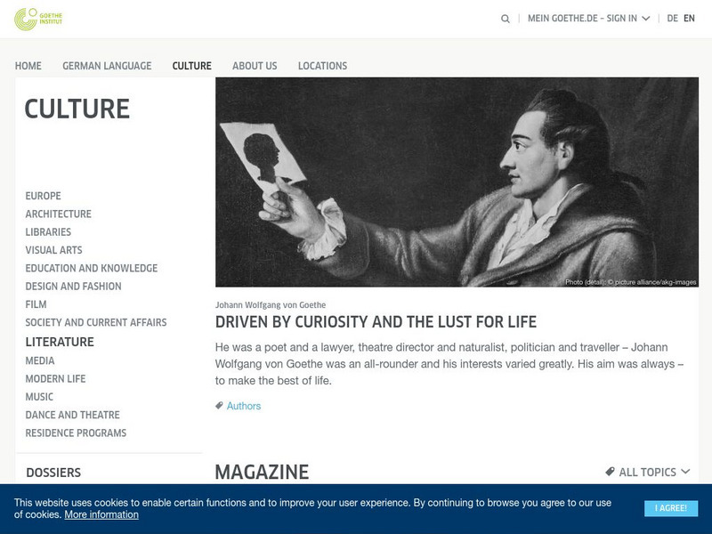 German Literature Institute Goethe Institut Activity German Literature Institute Goethe Institut Activity
