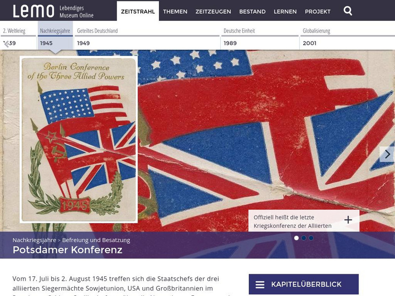 Lebendiges Museum Online: Potsdamer Konferenz Website Lebendiges Museum Online: Potsdamer Konferenz Website