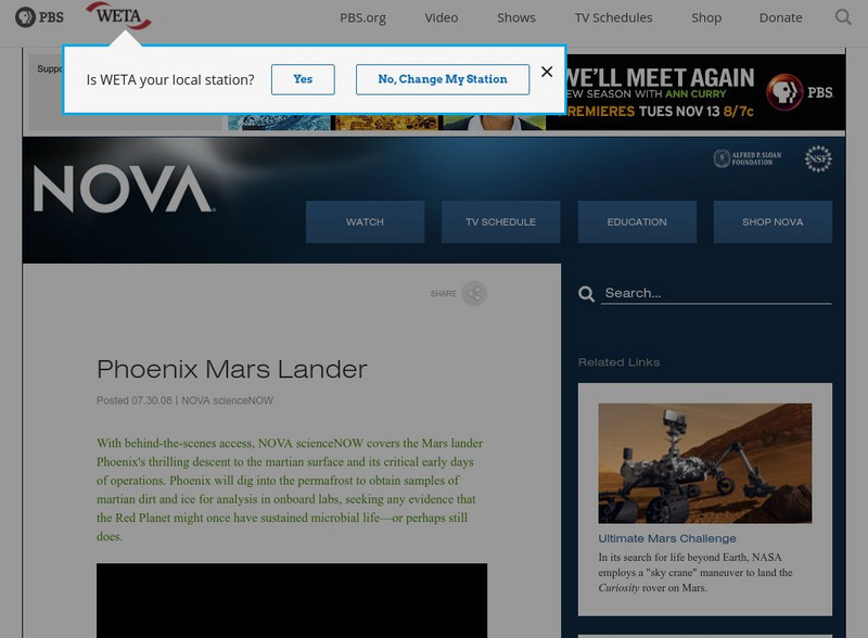 Pbs: Nova Science Now: Phoenix Mars Lander Instructional Video