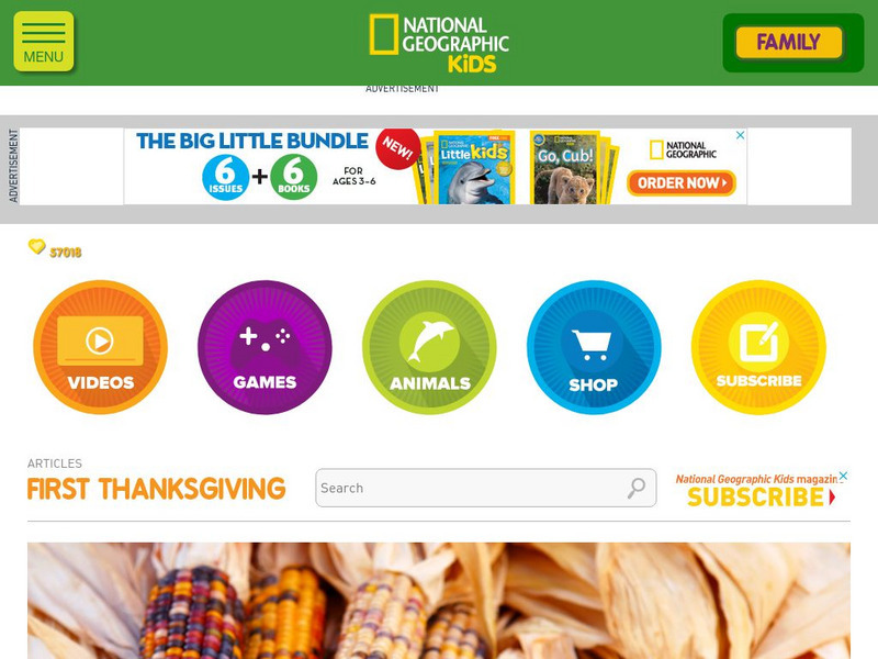 National Geographic Kids: First Thanksgiving Website National Geographic Kids: First Thanksgiving Website