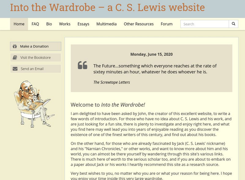 Into the Wardrobe: A Web Site Devoted to c.s. Lewis Website Into the Wardrobe: A Web Site Devoted to c.s. Lewis Website