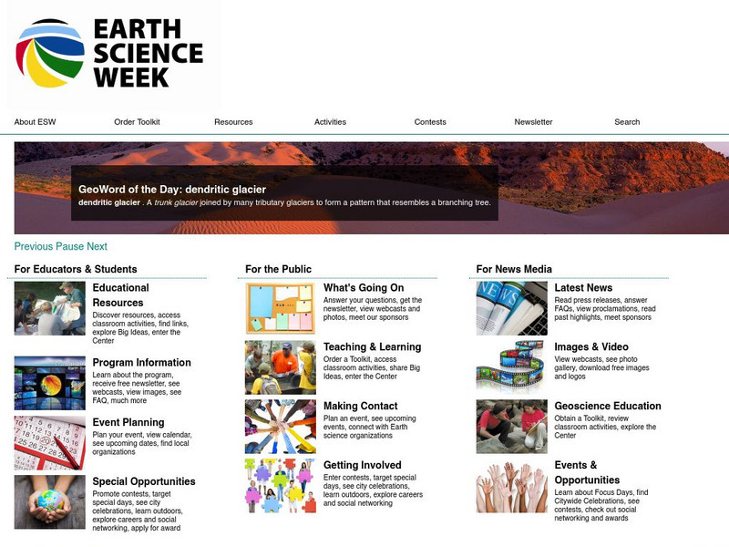 American Geosciences Institute: Earth Science Week Website