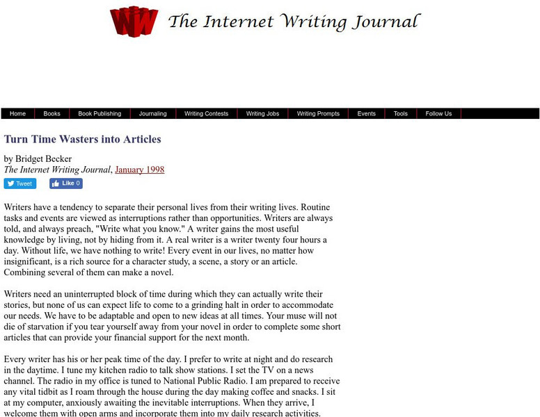 Turning Time Wasters Into Articles Article Turning Time Wasters Into Articles Article