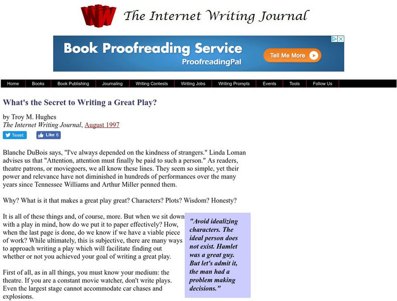Tips for Writing a Great Play Activity Tips for Writing a Great Play Activity