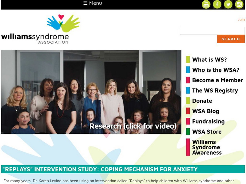 The Williams Syndrome Association: Your Source Website The Williams Syndrome Association: Your Source Website