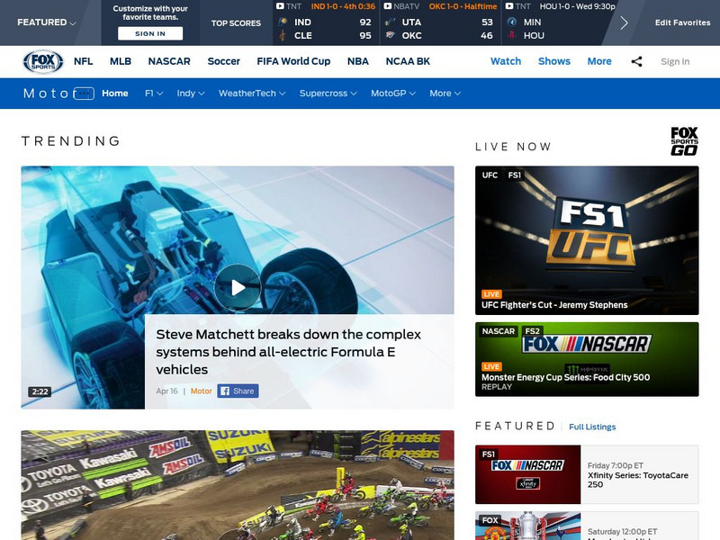 Fox Sports Motor Website Fox Sports Motor Website
