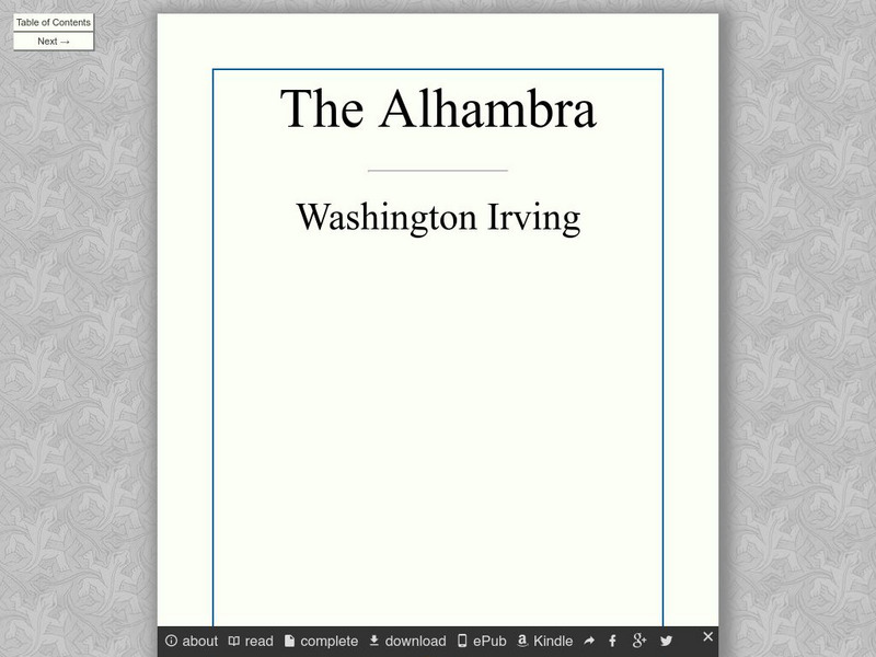 University of Adelaide Library: The Alhambra eBook
