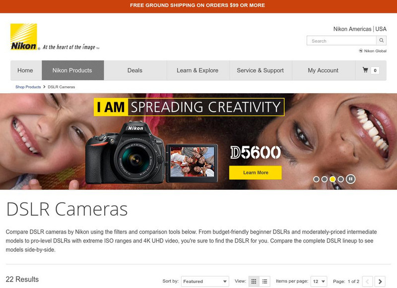 Nikon Usa: Digital Slr Cameras Website