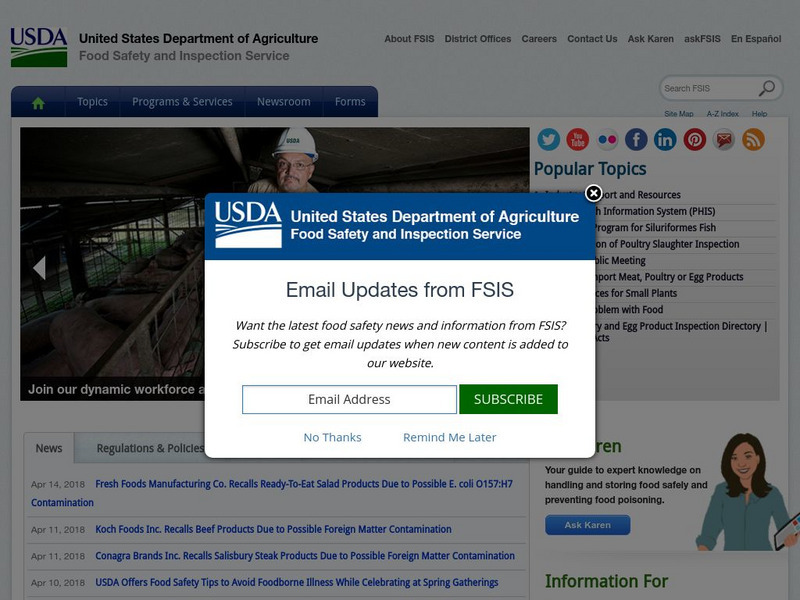 Usda: The Food and Safety Inspection Service Website Usda: The Food and Safety Inspection Service Website