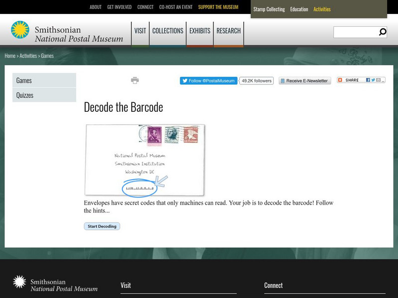 National Postal Museum: Decode the Barcode Activity