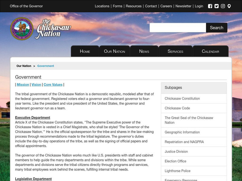 Chickasaw Nation: Government Website Chickasaw Nation: Government Website