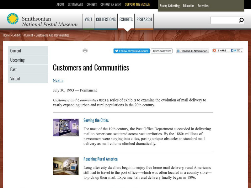 National Postal Museum: Customers & Communities Website National Postal Museum: Customers & Communities Website