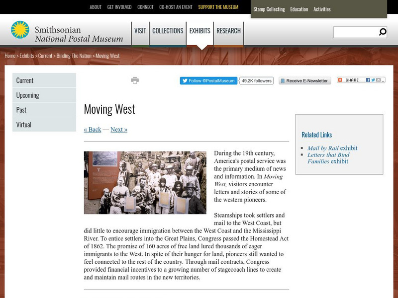 National Postal Museum: Moving West Website National Postal Museum: Moving West Website