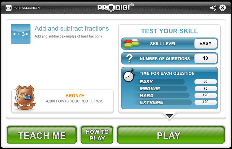 Mangahigh: Number: Add and Subtract Fractions Unit Plan Mangahigh: Number: Add and Subtract Fractions Unit Plan