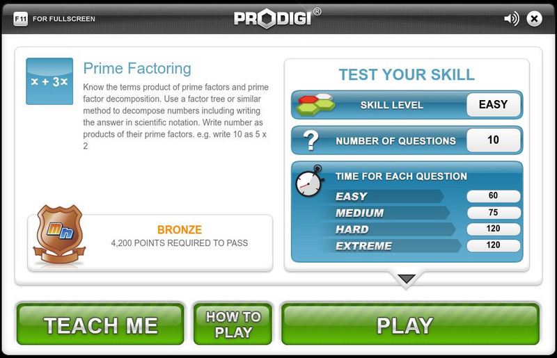 Mangahigh: Number: Prime Factoring Interactive Mangahigh: Number: Prime Factoring Interactive