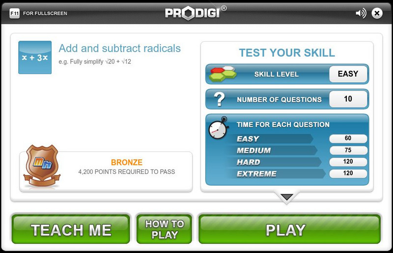 Mangahigh: Number: Add and Subtract Radicals Interactive Mangahigh: Number: Add and Subtract Radicals Interactive