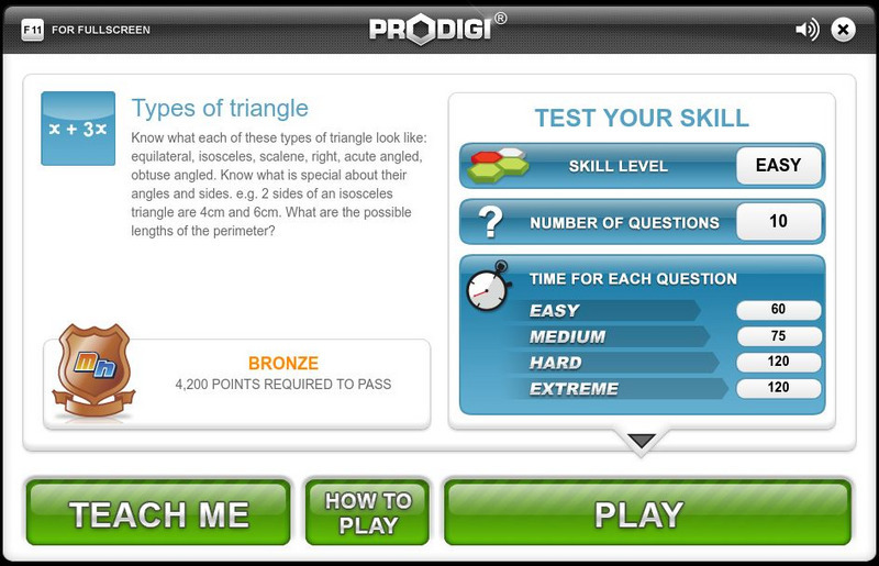 Mangahigh: Shape: Types of Triangle Interactive Mangahigh: Shape: Types of Triangle Interactive