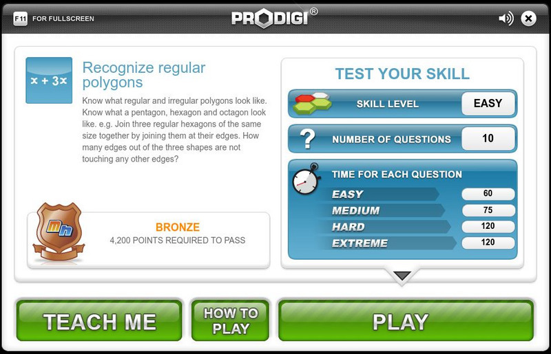 Mangahigh: Shape: Recognize Regular Polygons Interactive Mangahigh: Shape: Recognize Regular Polygons Interactive