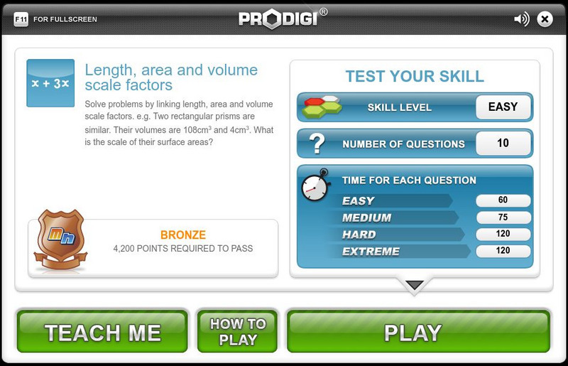 Mangahigh: Shape: Length, Area and Volume Scale Factors Interactive Mangahigh: Shape: Length, Area and Volume Scale Factors Interactive