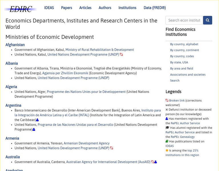 Edirc: Ministries of Economic Development Website Edirc: Ministries of Economic Development Website