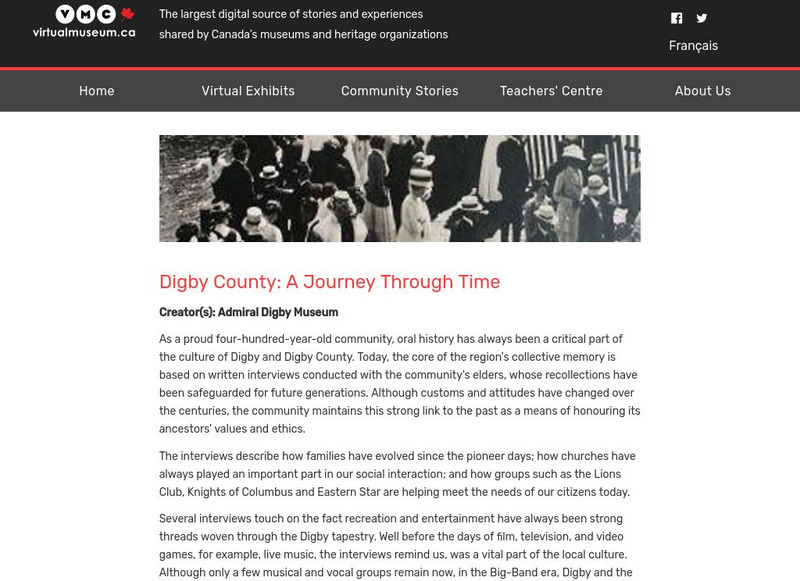 Virtual Museum of Canada: Community Stories: Admiral Digby Museum: Digby County: A Journey Through Time Website Virtual Museum of Canada: Community Stories: Admiral Digby Museum: Digby County: A Journey Through Time Website