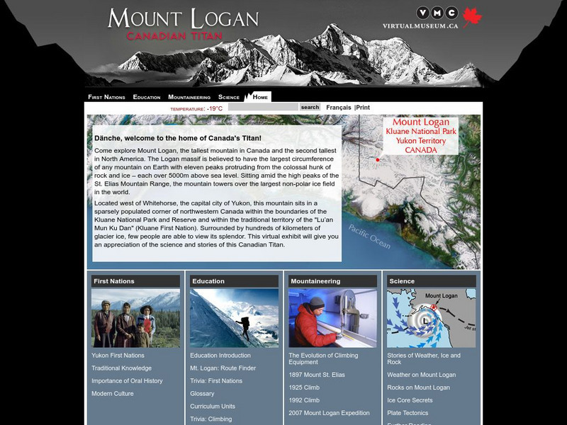 Virtual Museum of Canada: Mt. Logan: Canadian Titan Website Virtual Museum of Canada: Mt. Logan: Canadian Titan Website