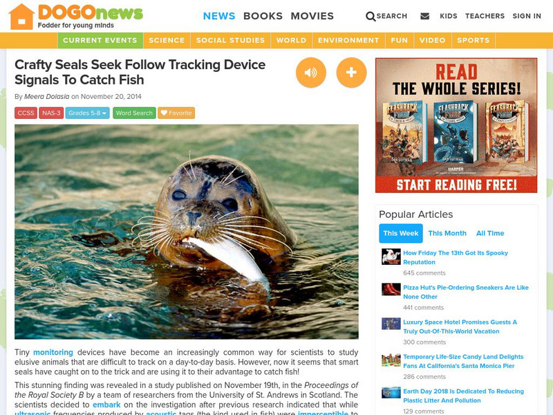 Dogo News: Crafty Seals Follow Tracking Device Signals Article Dogo News: Crafty Seals Follow Tracking Device Signals Article