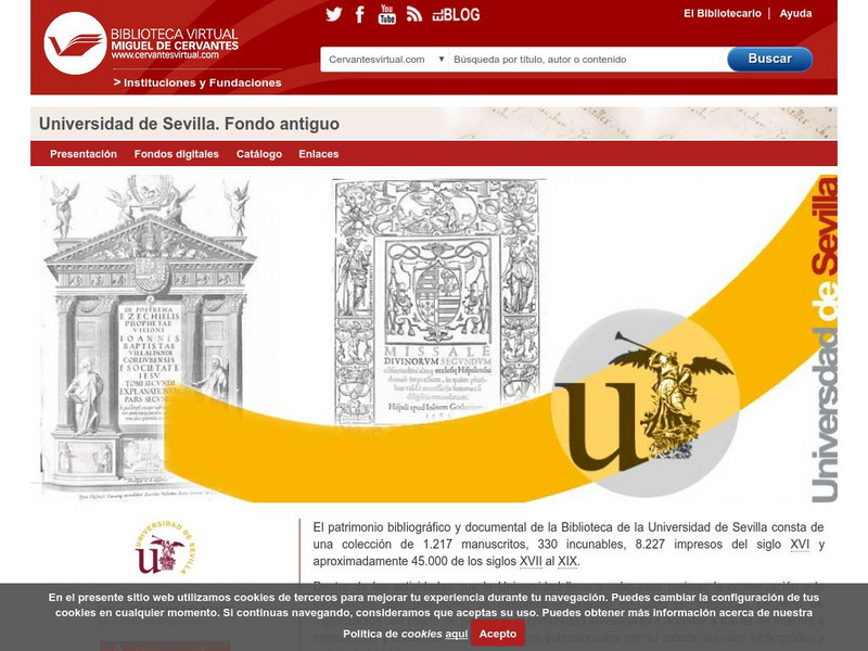 Biblioteca Virtual Miguel De Cervantes: Fondo Antiguo. Universidad De Sevilla. Handout Biblioteca Virtual Miguel De Cervantes: Fondo Antiguo. Universidad De Sevilla. Handout