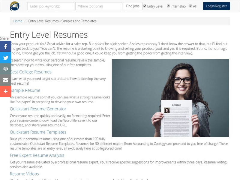 College Grad: Best College Resumes Article College Grad: Best College Resumes Article