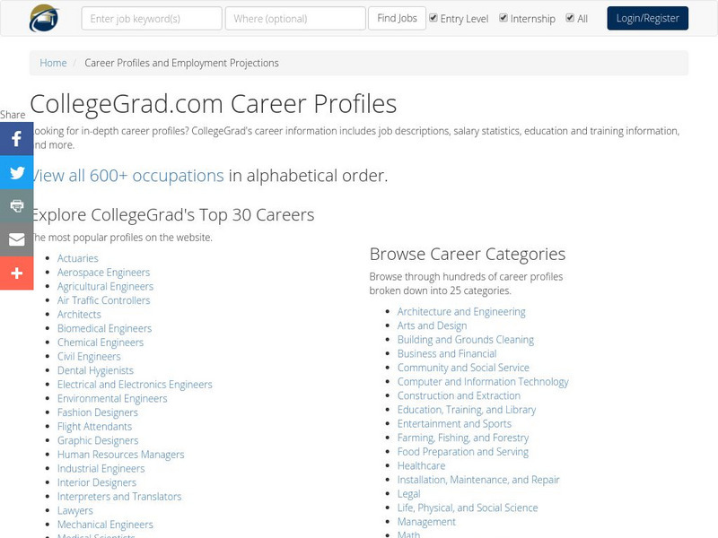 College Grad: Career Information Article College Grad: Career Information Article