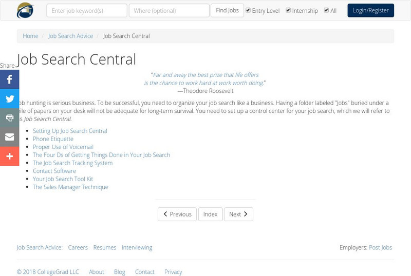 College Grad: Job Search Central Article College Grad: Job Search Central Article