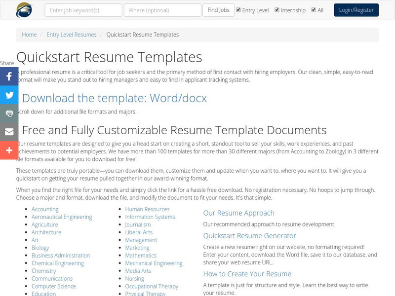 College Grad: Resume Templates Article College Grad: Resume Templates Article
