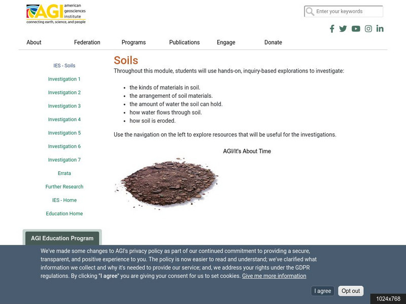 American Geosciences Institute: Soils Lesson Plan American Geosciences Institute: Soils Lesson Plan