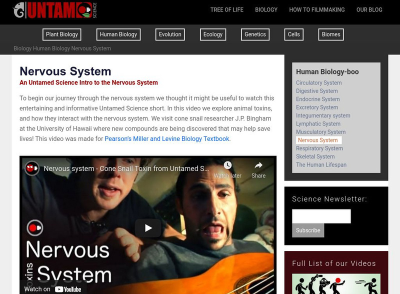 Untamed Science: Biology: Human Biology: The Nervous System Instructional Video Untamed Science: Biology: Human Biology: The Nervous System Instructional Video