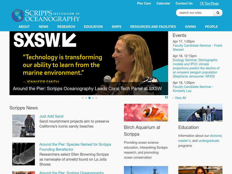 Scripps Institution of Oceanography Website Scripps Institution of Oceanography Website