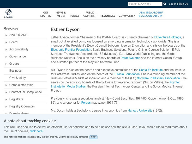 Icann: Esther Dyson Handout