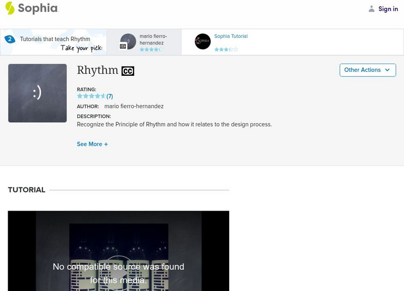 Sophia: Rhythm: Lesson 5 Instructional Video