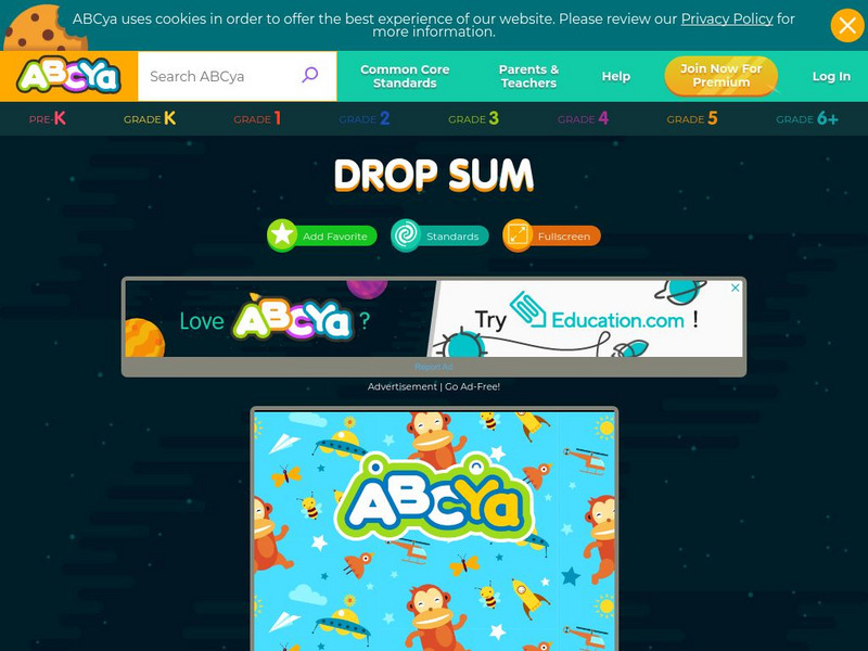 Ab Cya: Drop Sum: Addition Interactive Ab Cya: Drop Sum: Addition Interactive