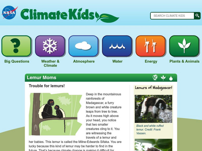 Nasa: Climate Kids: Lemur Moms Article Nasa: Climate Kids: Lemur Moms Article