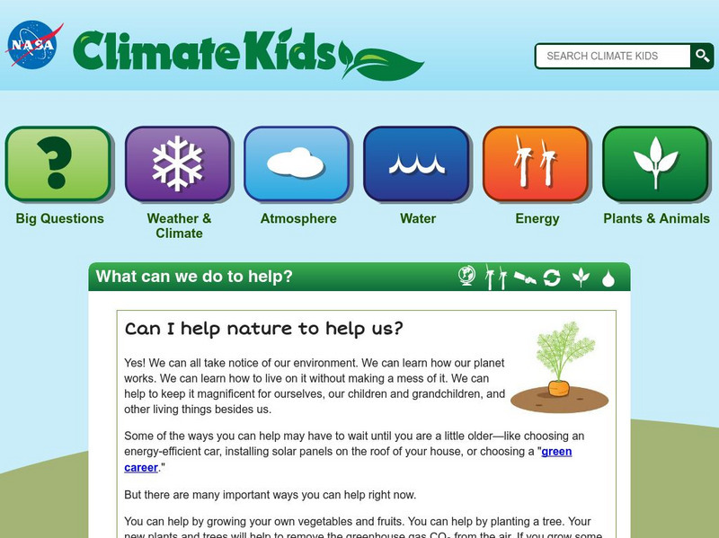 Nasa: Climate Kids: What Can We Do to Help? Article Nasa: Climate Kids: What Can We Do to Help? Article